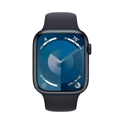 картинка Apple Watch Series 9, 41 мм, цвет корпуса темная ночь, ремешок цвета темная ночь, размер S/M от маркетплейса TEMA.shop 2