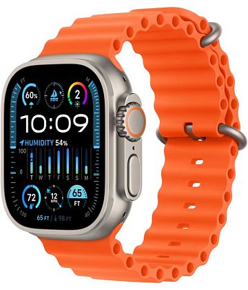 картинка Apple Watch Ultra 2 GPS + Cellular, 49 мм, корпус из титана, ремешок оранжевого цвета от маркетплейса TEMA.shop 1