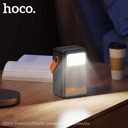 картинка Hoco J110A 60000mAh PD65W Powerful Power Bank, 3xU+2xC, QC+PD, SCP 22.5W, LED, черный от маркетплейса TEMA.shop 3