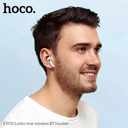 картинка Hoco EW53 Lucky Mini TWS BT5.3 Headset, 4h, белый от маркетплейса TEMA.shop 3