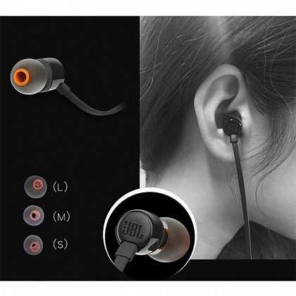 картинка JBL Tune110 Earphones, черный от маркетплейса TEMA.shop 2
