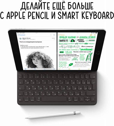 картинка Apple iPad 10,2" (2021) Wi-Fi + Cellular 256 ГБ, серебристый от маркетплейса TEMA.shop 10