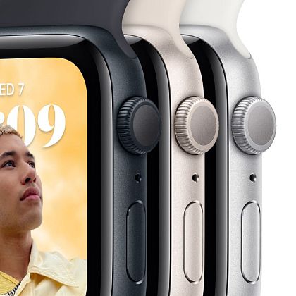 картинка Apple Watch SE 2022, 40 мм, цвет корпуса темная ночь, ремешок цвета темная ночь, размер S/M от маркетплейса TEMA.shop 6
