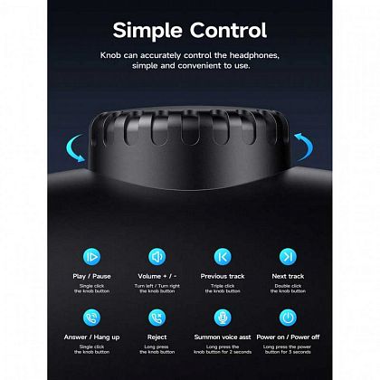 картинка Hoco W35 Max Joy BT Headphones, 90hours, BT 5.3, TF, черный от маркетплейса TEMA.shop 10