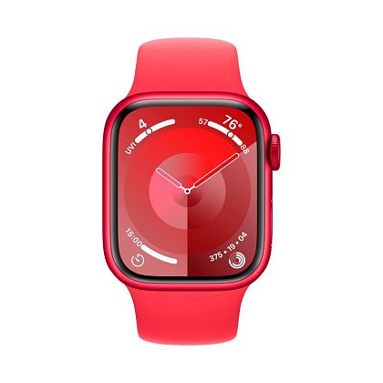 картинка Apple Watch Series 9, 45 мм, цвет корпуса красный, ремешок красного цвета, размер M/L от маркетплейса TEMA.shop 2