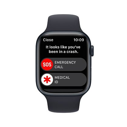 картинка Apple Watch Series 8, 41 мм, цвет корпуса темная ночь, ремешок цвета темная ночь, размер M/L от маркетплейса TEMA.shop 6