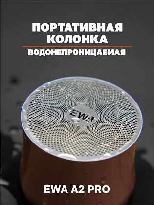картинка Колонка беспроводная водонепроницаемая EWA, золотой от маркетплейса TEMA.shop 1