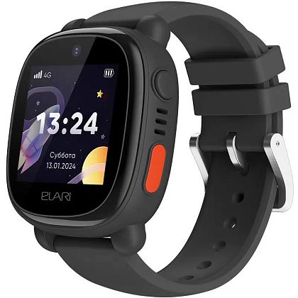 картинка Детские умные часы ELARI KidPhone 4G Lite, 42 мм, цвет корпуса черный от маркетплейса TEMA.shop 1