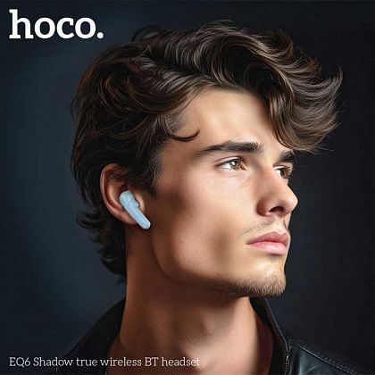 картинка Hoco EQ6 Shadow true Wireless BT5.3 Headset, 7h (35h), черный от маркетплейса TEMA.shop 5