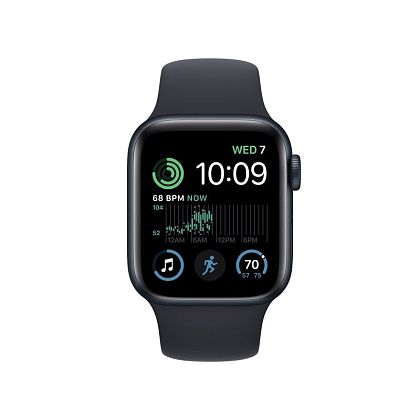 картинка Apple Watch SE 2022, 40 мм, цвет корпуса темная ночь, ремешок цвета темная ночь, размер S/M от маркетплейса TEMA.shop 2
