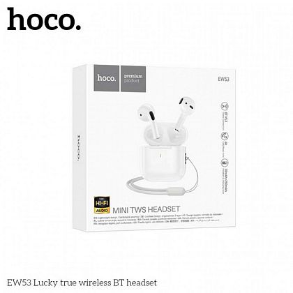 картинка Hoco EW53 Lucky Mini TWS BT5.3 Headset, 4h, белый от маркетплейса TEMA.shop 2