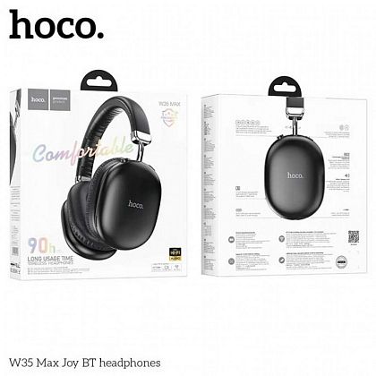 картинка Hoco W35 Max Joy BT Headphones, 90hours, BT 5.3, TF, черный от маркетплейса TEMA.shop 2