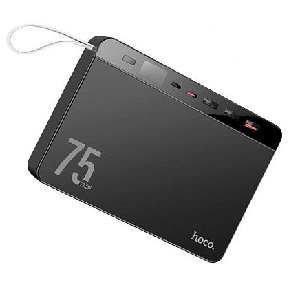 картинка Hoco J94 75000mAh Overlord Power Bank, 3xU+C, QC+PD20W, SCP 22.5W, LED, черный от маркетплейса TEMA.shop 2