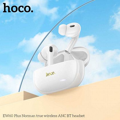 картинка Hoco EW60 Plus Norman true wireless ANC BT Headset, белый от маркетплейса TEMA.shop 3