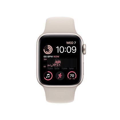 картинка Apple Watch SE 2022, 40 мм, цвет корпуса сияющая звезда, ремешок цвета сияющая звезда, размер M/L от маркетплейса TEMA.shop 3
