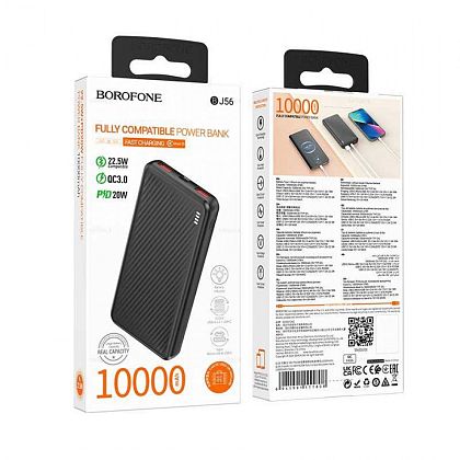 картинка Borofone BJ56 Graceful 22.5+PD20W Power Bank 10000mAh, черный от маркетплейса TEMA.shop 2