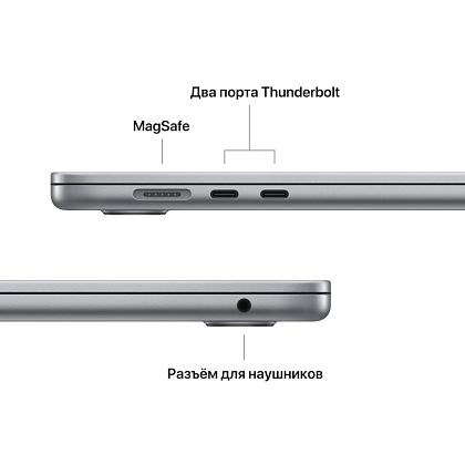 картинка Apple MacBook Air 15,3" (M2, 2023) 8 ГБ RAM, 256 ГБ SSD, серый космос от маркетплейса TEMA.shop 4