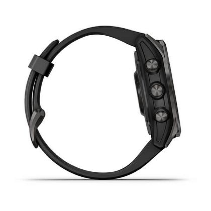 картинка Garmin Fenix 7S Sapphire Solar, 42 мм, цвет корпуса угольно-серый, ремешок черного цвета от маркетплейса TEMA.shop 4