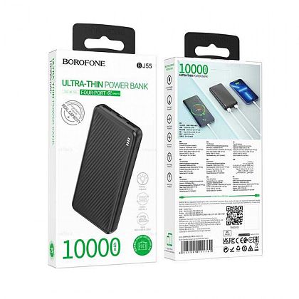 картинка Borofone BJ55 Graceful Power Bank 10000mAh, 2A, черный от маркетплейса TEMA.shop 2