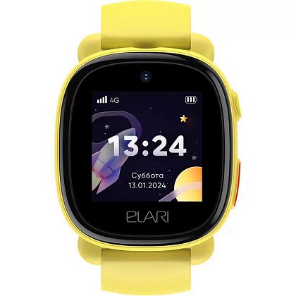 картинка Детские умные часы ELARI KidPhone 4G Lite, 42 мм, цвет корпуса желтый от маркетплейса TEMA.shop 2