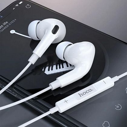 картинка Hoco M111 Pro Primero digital headset iP for Lightning, 1.2m, с lightning разъемом, белый от маркетплейса TEMA.shop 3