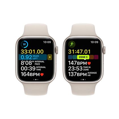 картинка Apple Watch Series 8, 45 мм, цвет корпуса сияющая звезда, ремешок цвета сияющая звезда, размер M/L от маркетплейса TEMA.shop 7