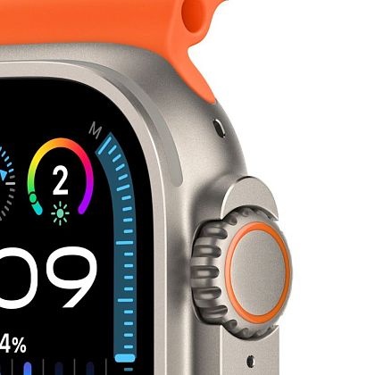 картинка Apple Watch Ultra 2 GPS + Cellular, 49 мм, корпус из титана, ремешок оранжевого цвета от маркетплейса TEMA.shop 3