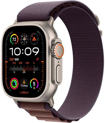 картинка Apple Watch Ultra 2 GPS + Cellular, 49 мм, корпус из титана, ремешок цвета индиго, размер L от маркетплейса TEMA.shop 1
