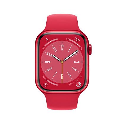 картинка Apple Watch Series 8, 45 мм, цвет корпуса красный, ремешок красного цвета, размер M/L от маркетплейса TEMA.shop 2