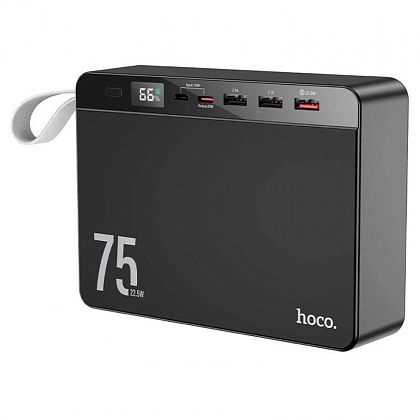 картинка Hoco J94 75000mAh Overlord Power Bank, 3xU+C, QC+PD20W, SCP 22.5W, LED, черный от маркетплейса TEMA.shop 1