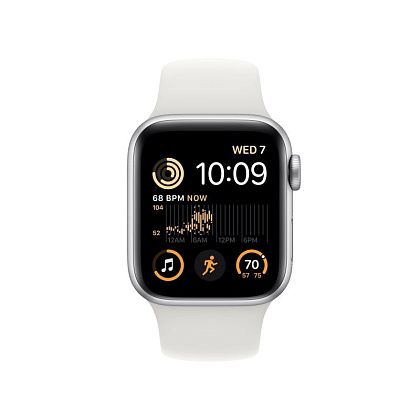 картинка Apple Watch SE 2022, 40 мм, корпус серебристого цвета, ремешок белого цвета, размер S/M от маркетплейса TEMA.shop 3