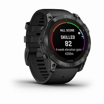 картинка Garmin Fenix 7X Pro Solar, 51 мм, цвет корпуса серый, ремешок черного цвета от маркетплейса TEMA.shop 3