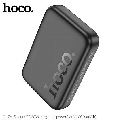 картинка Hoco J117A 10000mAh Esteern PD20W Magnetic Wireless Charging Power Bank, черный от маркетплейса TEMA.shop 5